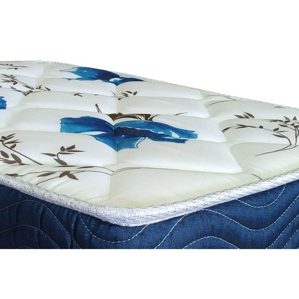 Miniatura Cama Box Baú Queen: Colchão Anatômico Ortobom D28 / Ep Iso 60 Super Firme + Base White(158X198)