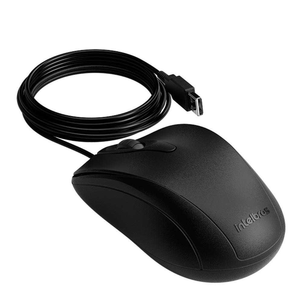 Miniatura Mouse Intelbras Mci10 Com Fio Preto