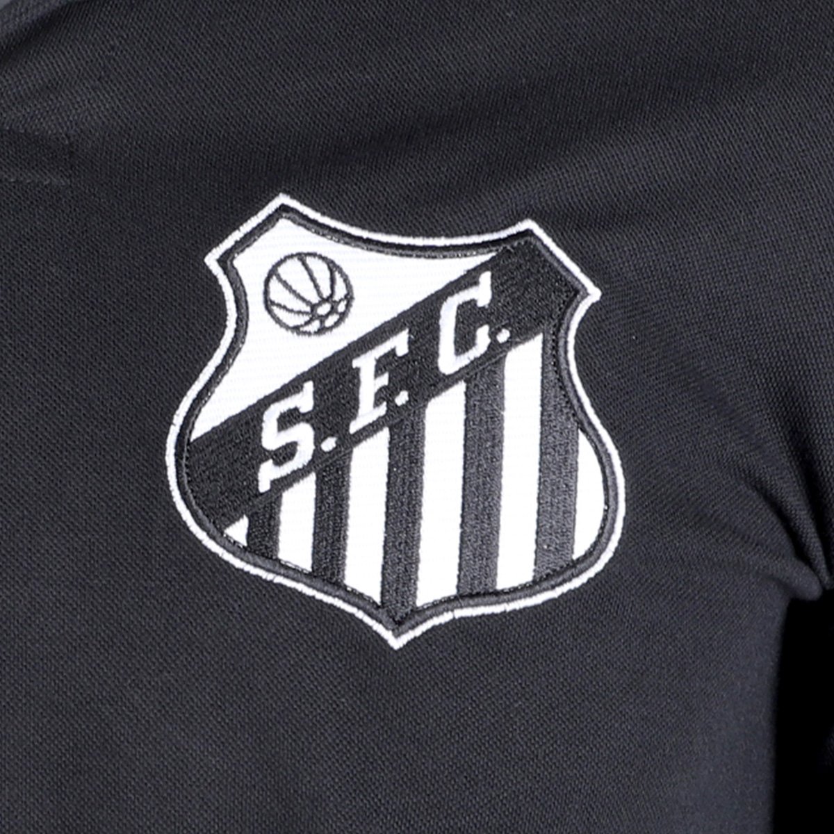 Miniatura Camisa Polo Santos RetrôMania Masculina Preto - EGG