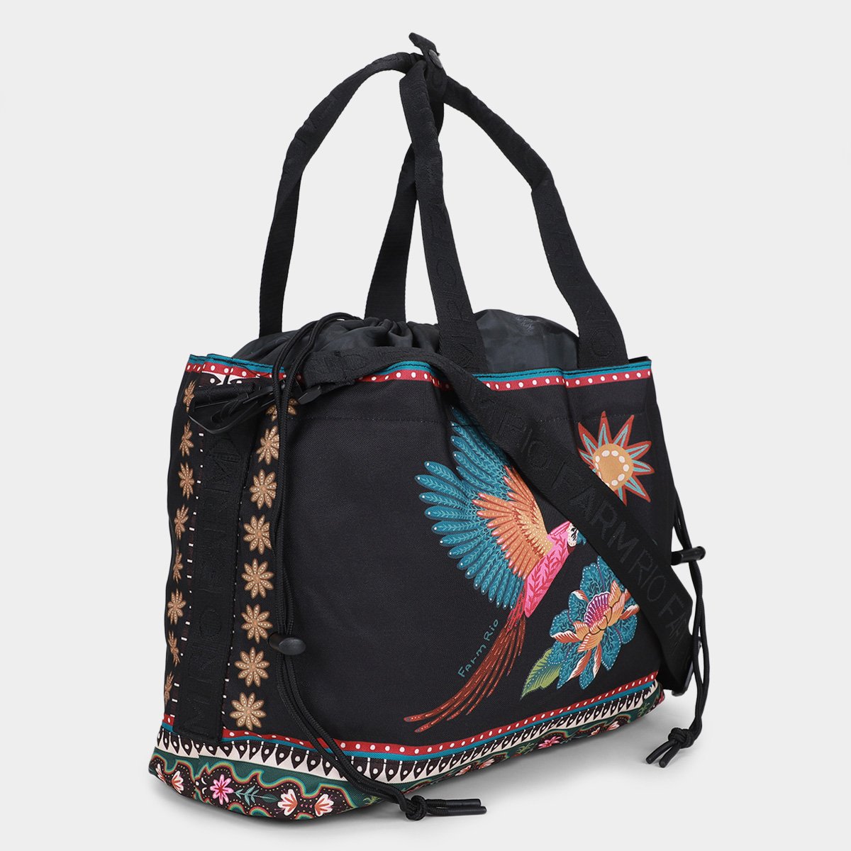 Miniatura Bolsa Farm Carioca Samba Das Araras Preto