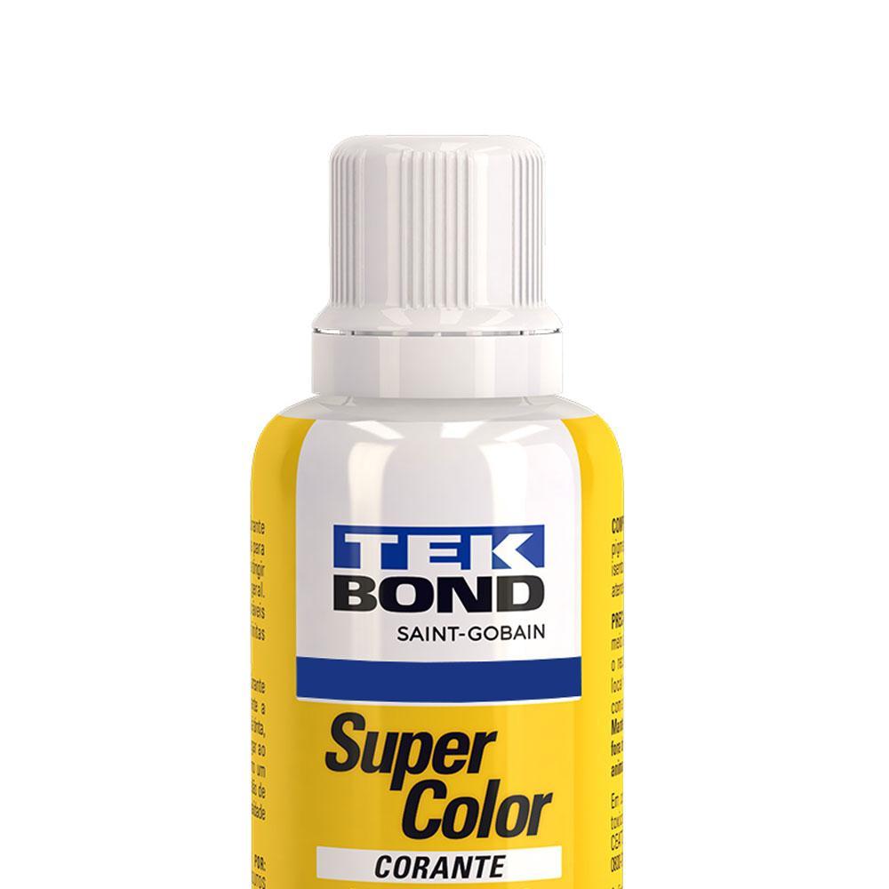 Miniatura Corante Liquido Tintas Super Color Amarelo 50 Ml Tek Bond