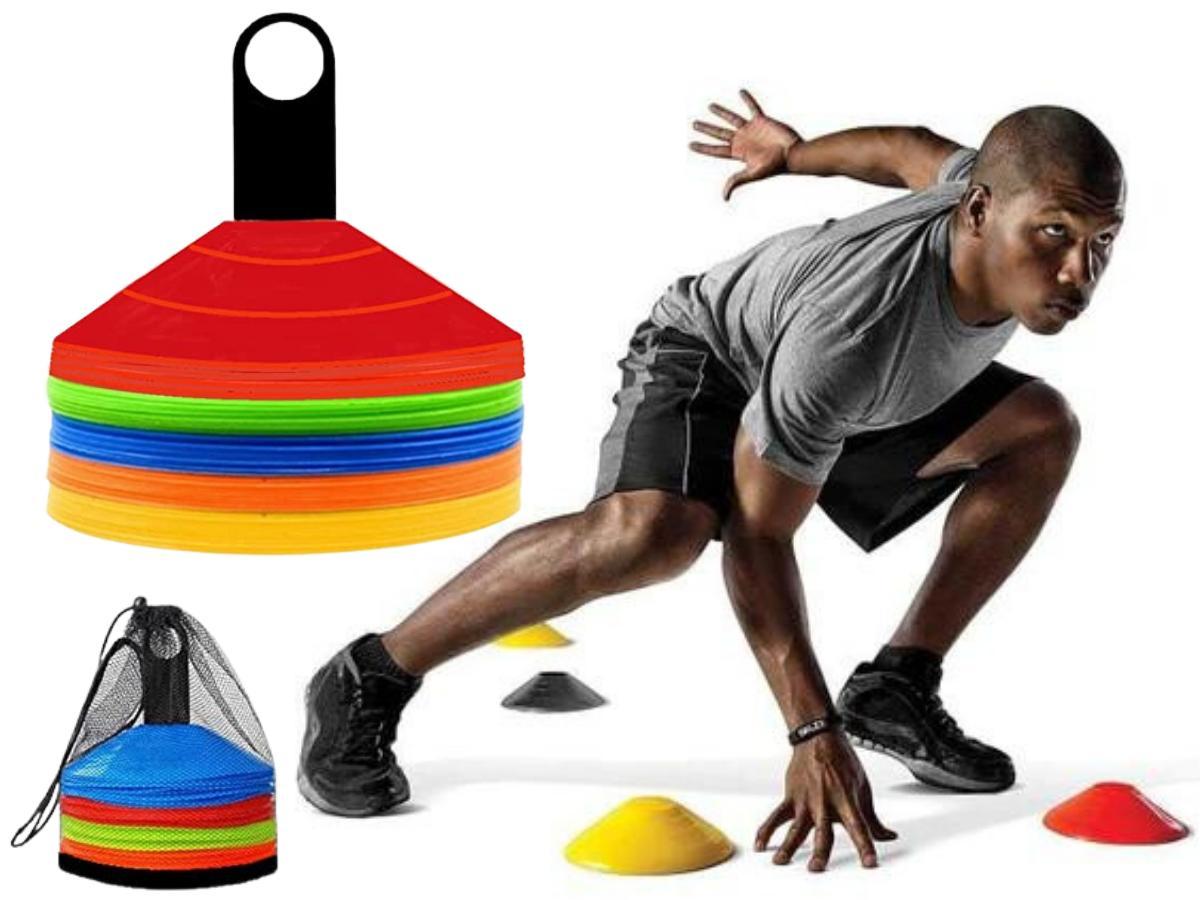 Miniatura Kit Cone Treinamento Agilidade Chapéu Chinês 50Un Sacolinha