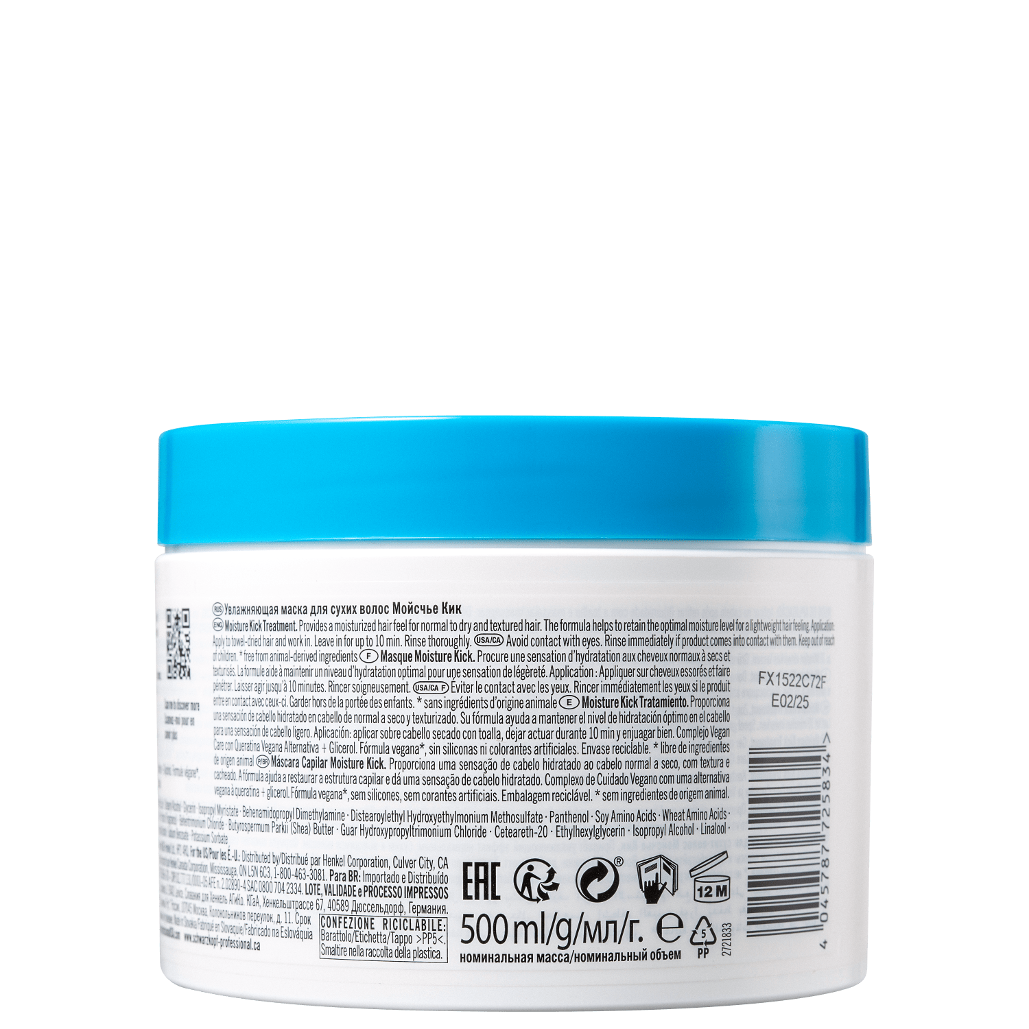 Schwarzkopf Professional BC Bonacure Clean Performance Moisture Kick - Máscara Capilar 500ml