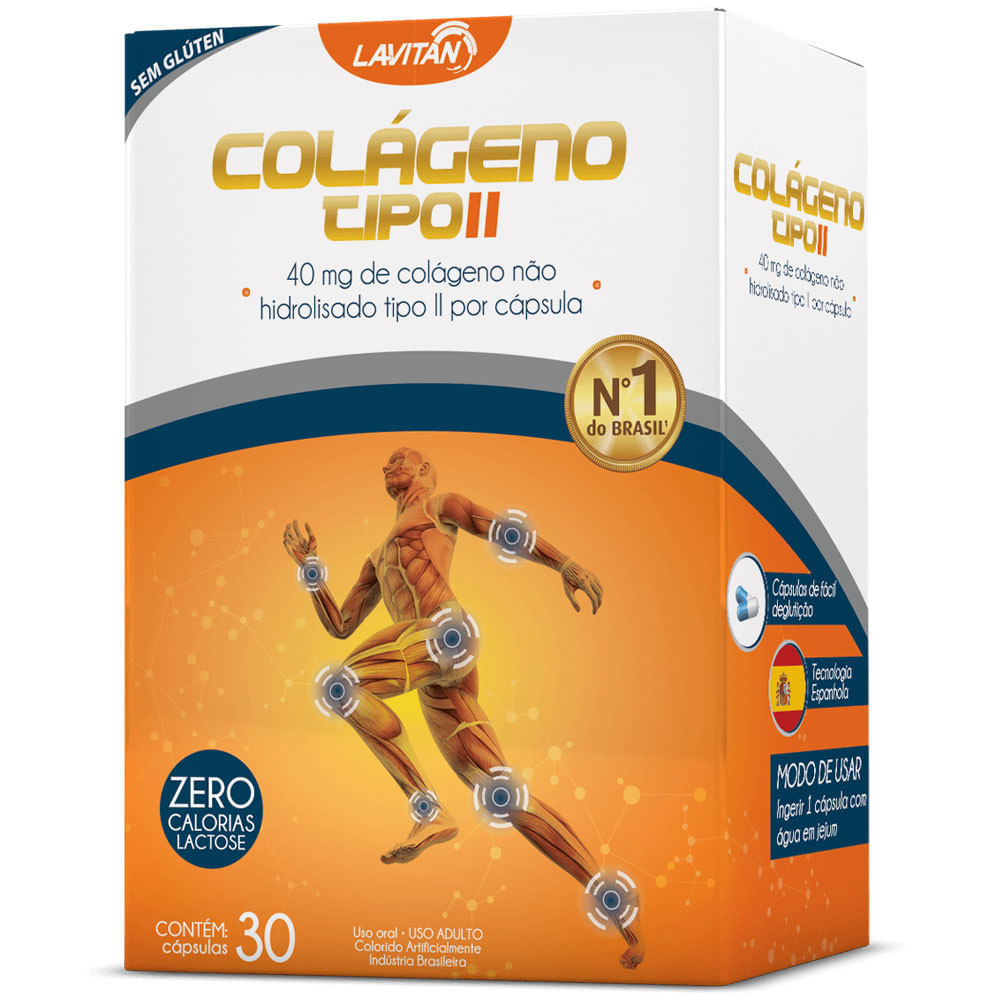 Miniatura Lavitan Colágeno Tipo 2 30 Cápsulas Lavitan Colágeno Tipo 2 Com 30 Cápsulas