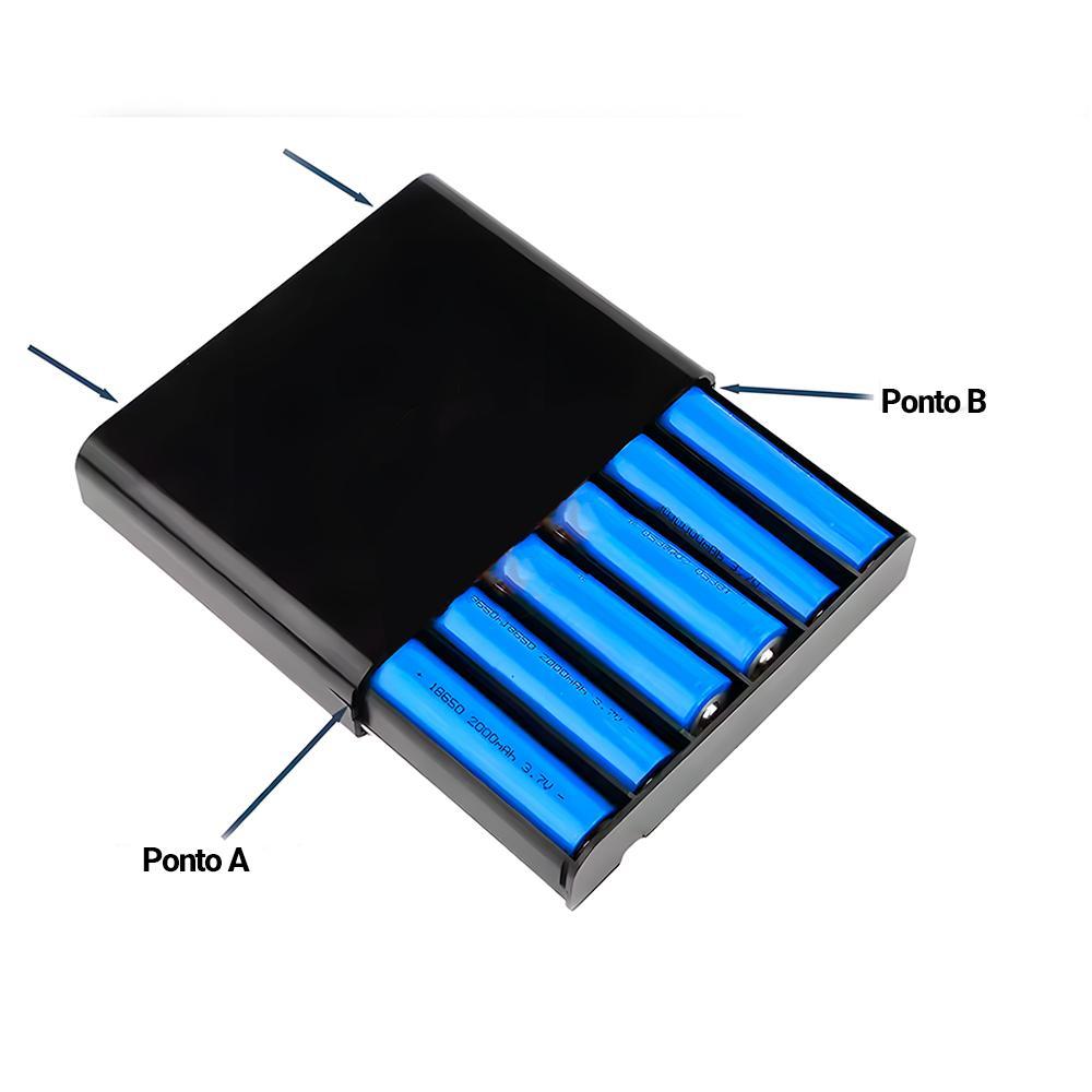 Miniatura Mini Nobreak, Ups, 5V/9V/12V, Para Câmeras E Roteador-Preto