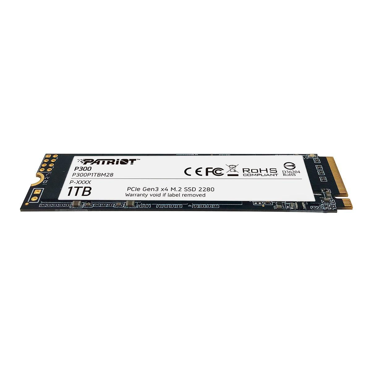 Miniatura Ssd 1Tb Patriot P300, M.2 2280 Pcie 3X4 Nvme 1.3, Leitura