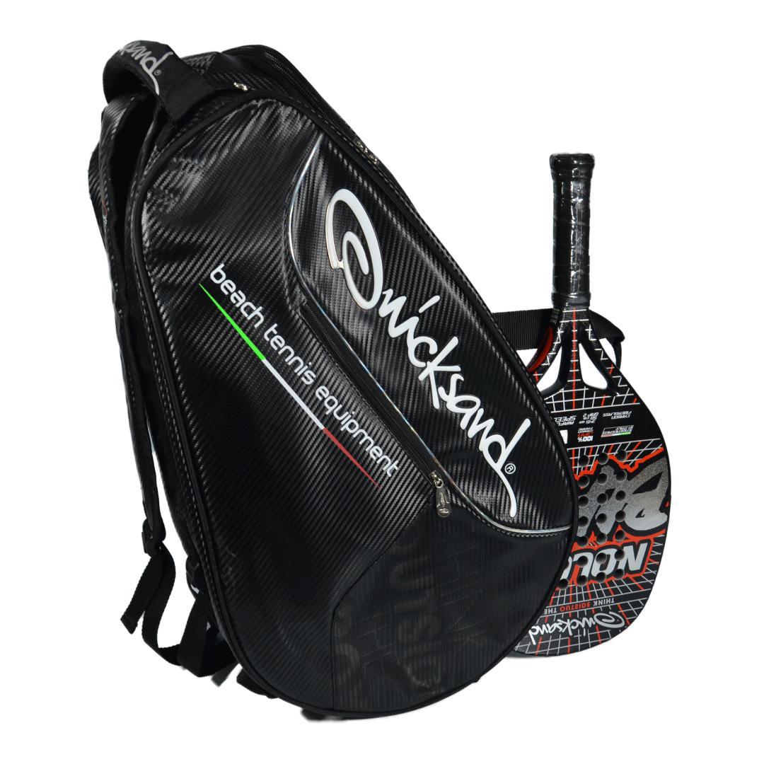 Miniatura Mochila Raqueteira Beach Tennis Quicksand Backpack Preta