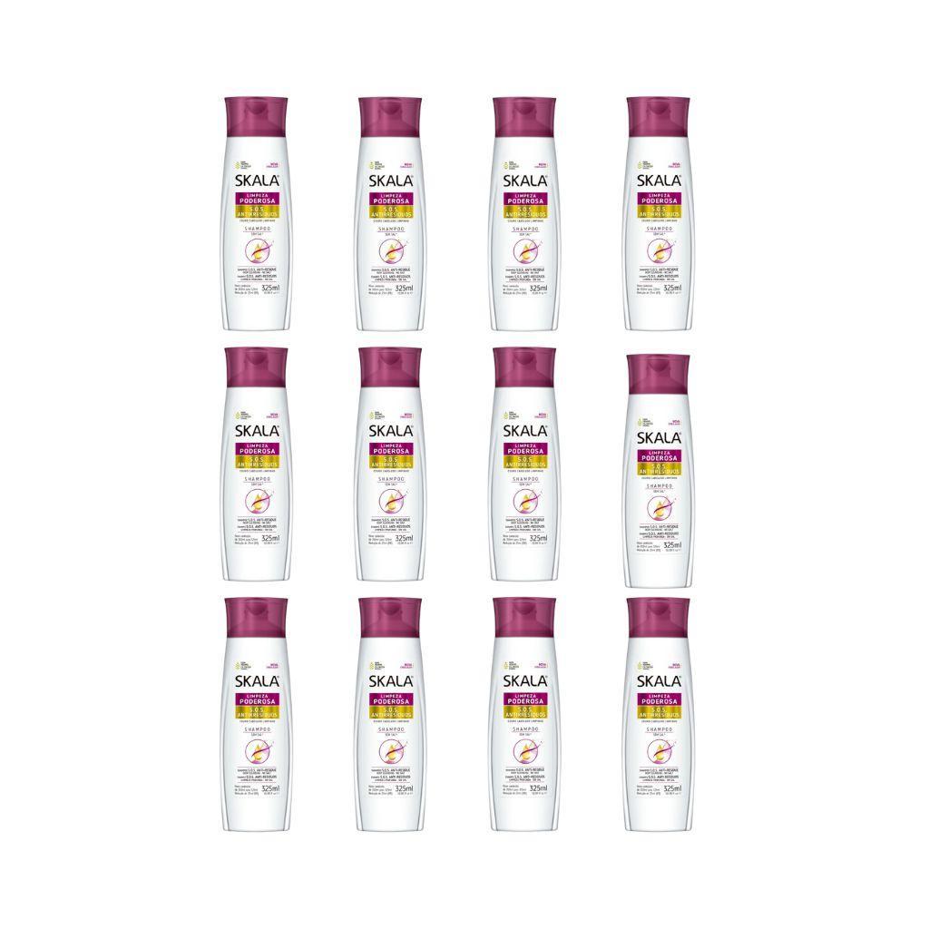 Miniatura Shampoo Skala Antiresiduos 325Ml - Kit Com 12Un
