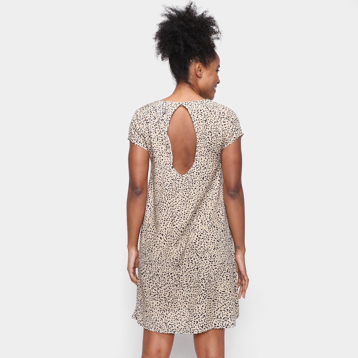 Miniatura Vestido Volcom High Wired Bege+Preto - G