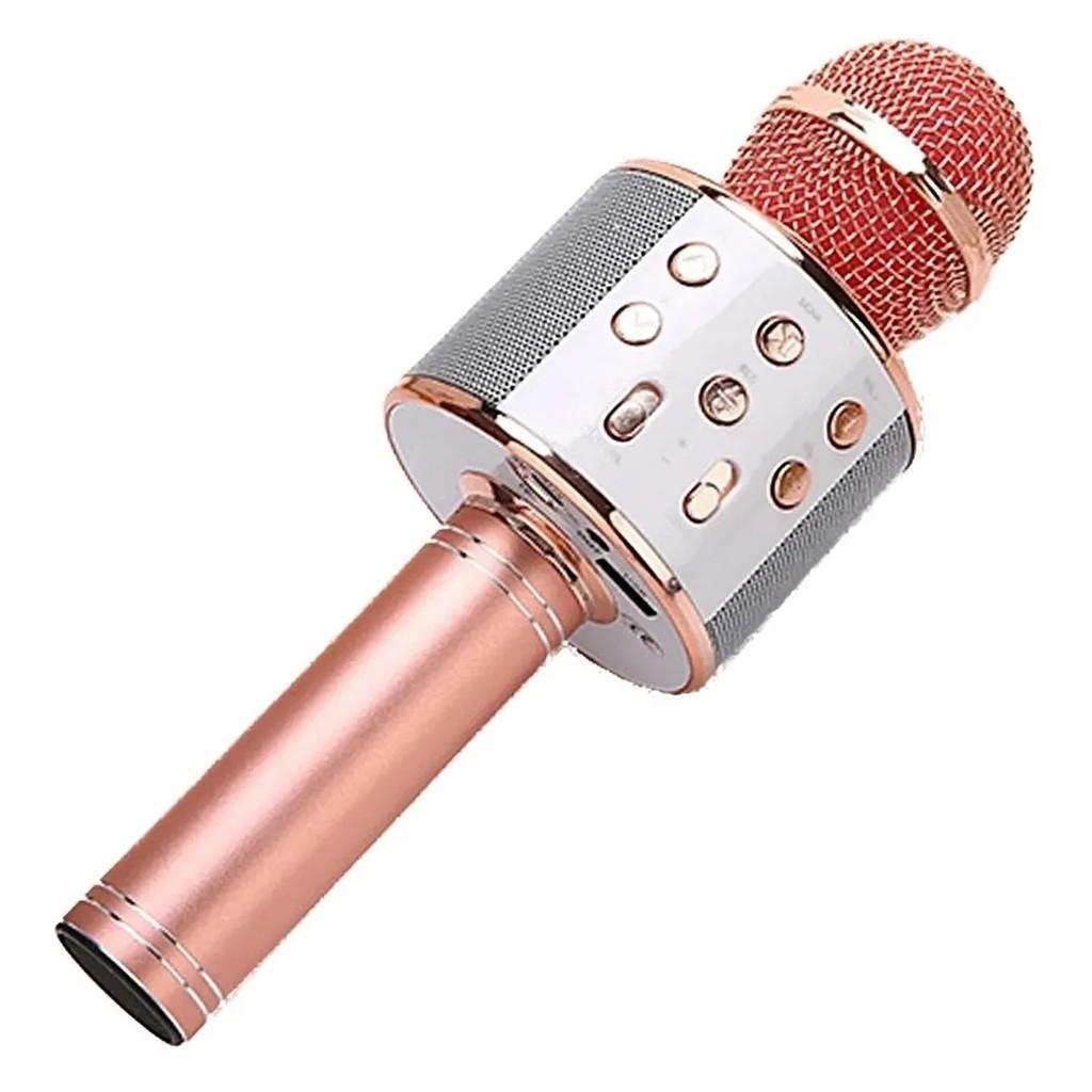 Miniatura Microfone Karaokê Bluetooth Wireless Portátil Efeito De Voz