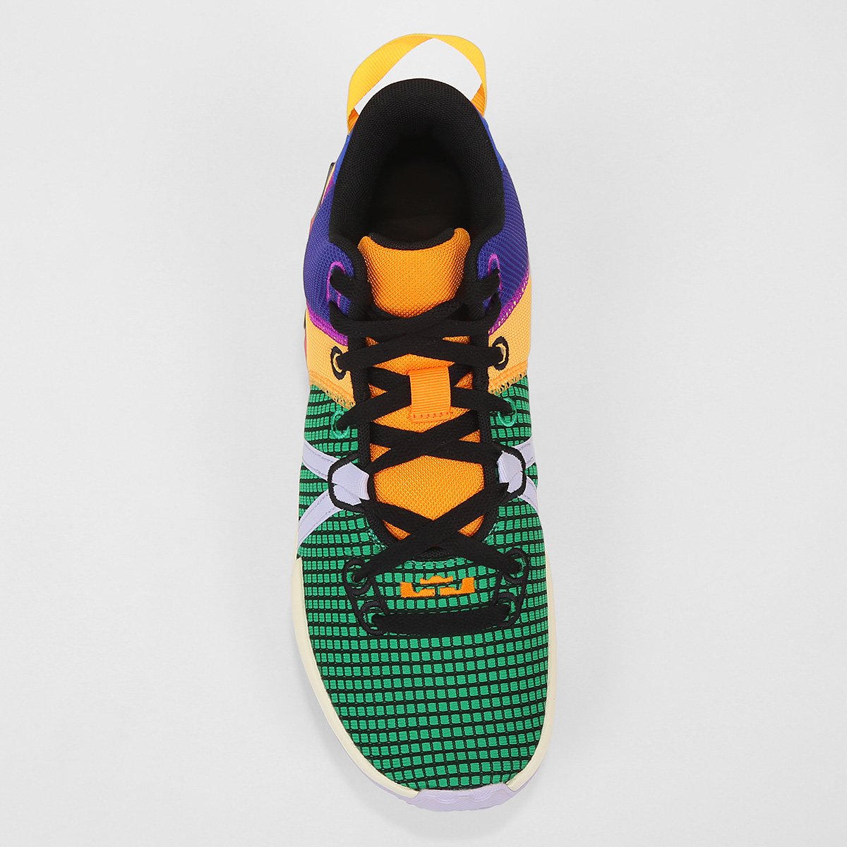 Miniatura Tênis NBA Nike Lebron Witness VII Masculino Roxo+Verde - 38