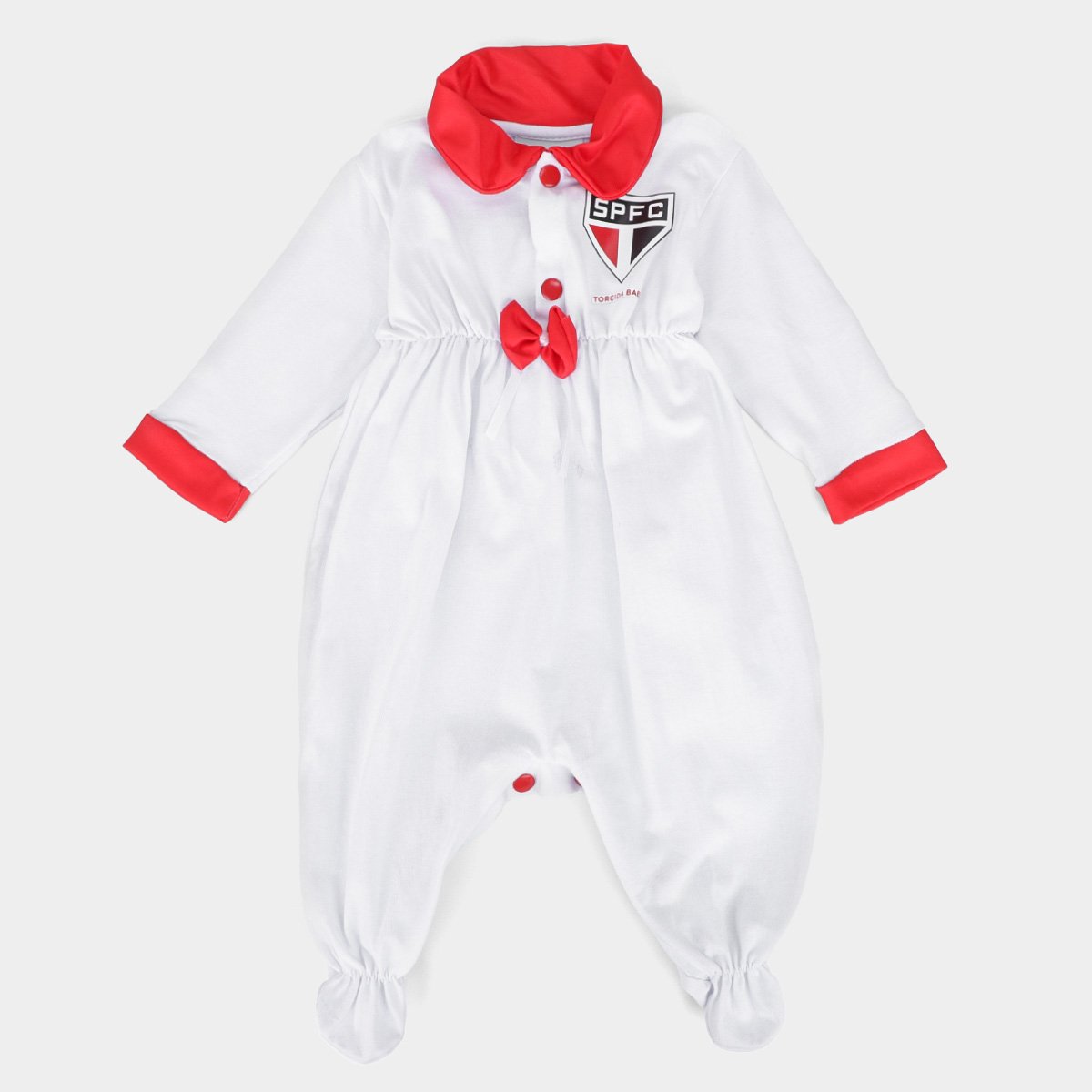 Miniatura Saída de Maternidade Infantil São Paulo Menina Vermelho+Branco
