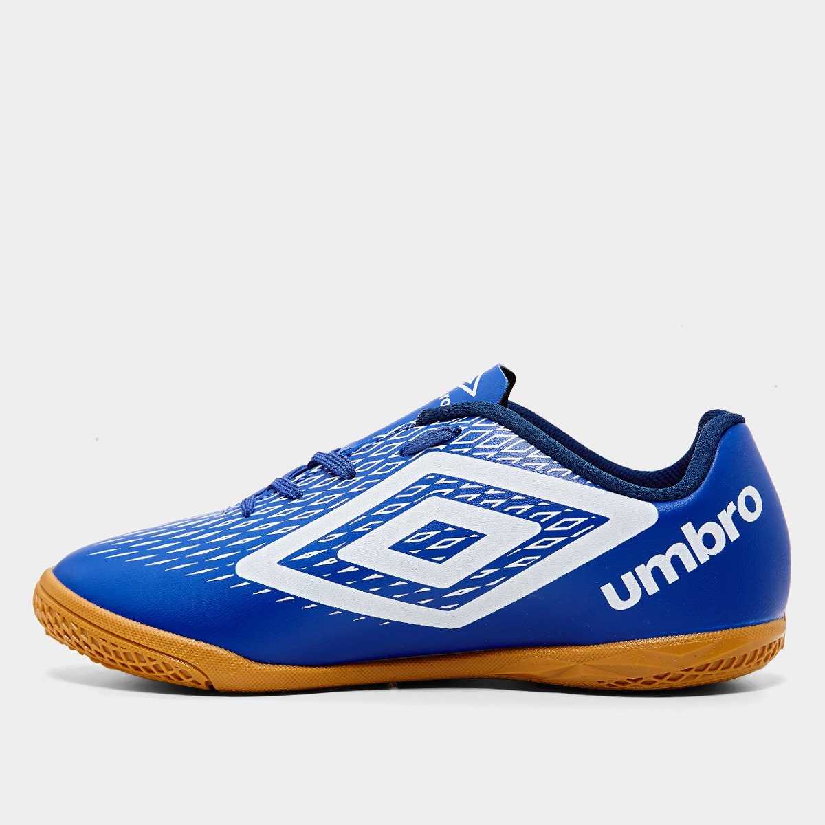 Miniatura Chuteira Futsal Infantil Umbro X-Diamond Unissex Azul+Branco - 29
