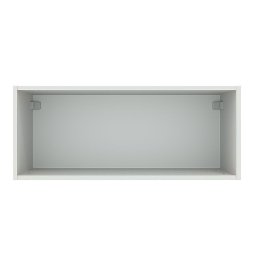 Armário Aéreo Madesa Agata 80 cm 1 Porta Basculante Branco/Preto Cor:Branco/Preto
