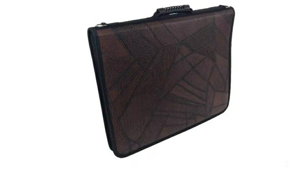 Miniatura Pasta Portfólio A3  Marrom croco