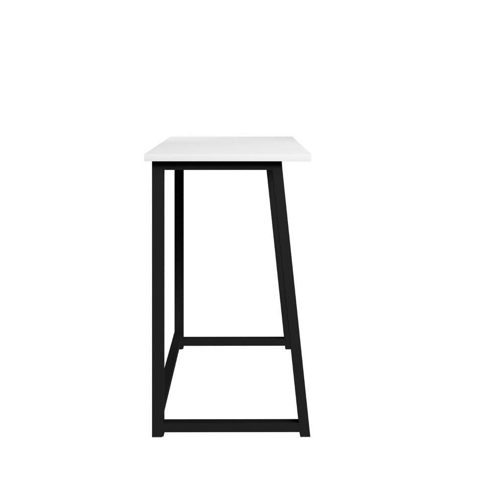 Miniatura Mesa De Estudo Portátil Quarto Sala Dobrável Em Aço Fit Preto-branco