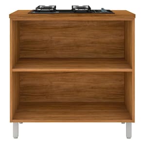 Cozinha Completa Bartira Amazonita com 9 Portas, 7 Prateleiras e 4 Gavetas - 271,2cm de largura - Damasco