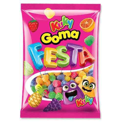 Miniatura Bala De Goma Festa (Tipo Jujuba) Kuky 1Pacote X 1000G