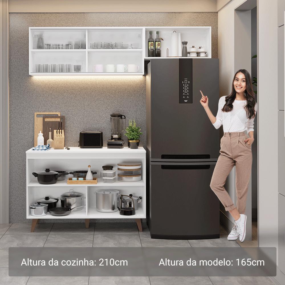 Armário de Cozinha Compacta 190cm Branco Reims Madesa 09 Branco