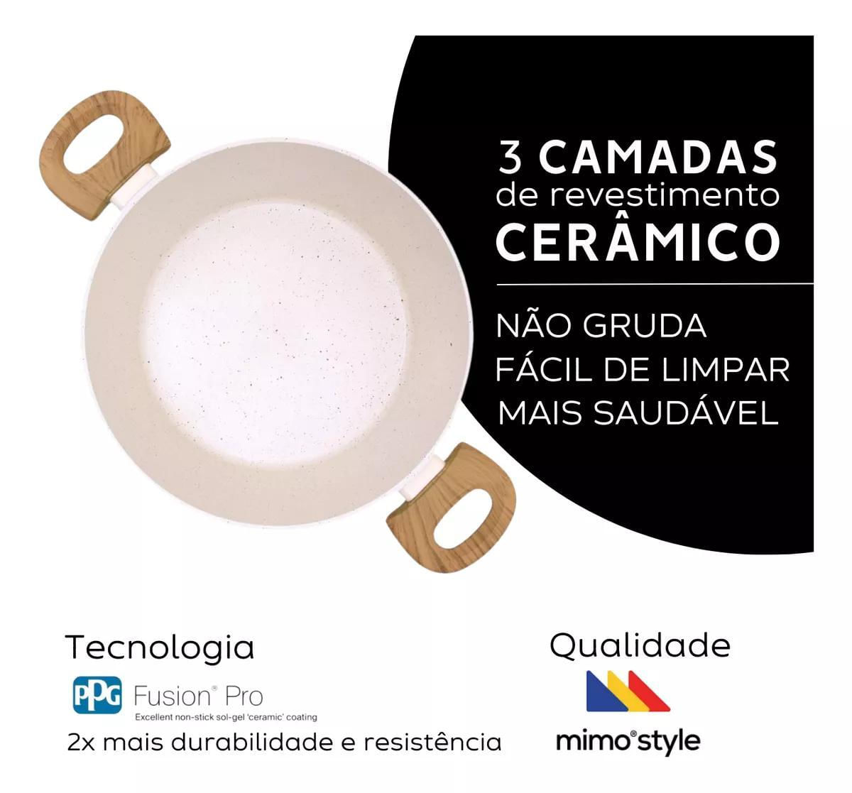 Miniatura Jogo De Panela Mármol Cerâmica 6 Peças Indução Mimo Style