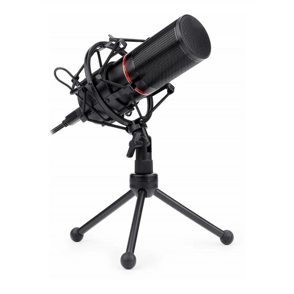 Microfone Gamer Redragon Blazar Streamer com Tripé Gm300