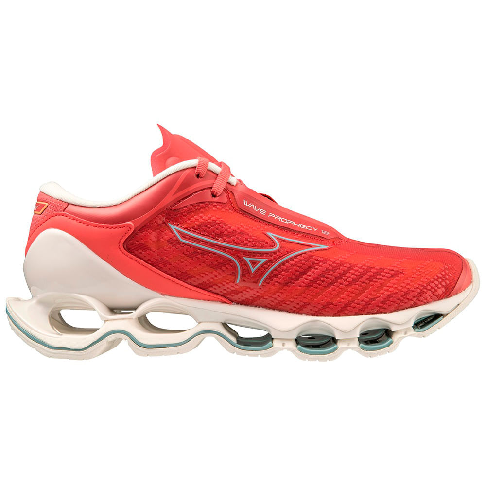 Miniatura Tênis Unissex Mizuno Wave Prophecy 12 Vermelho - 35