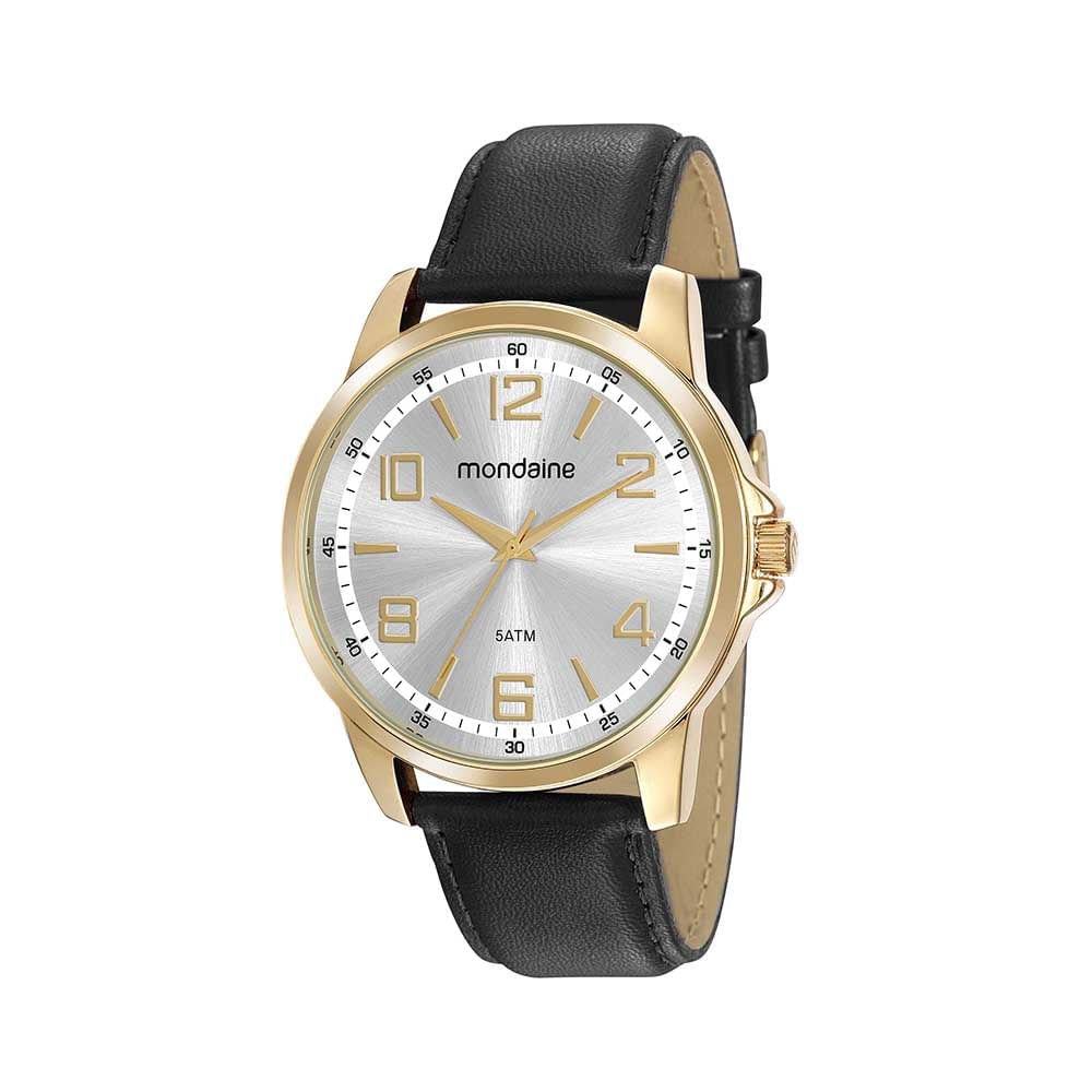 Miniatura Kit Relógio Masculino Social Dourado Canivete Multifuncional