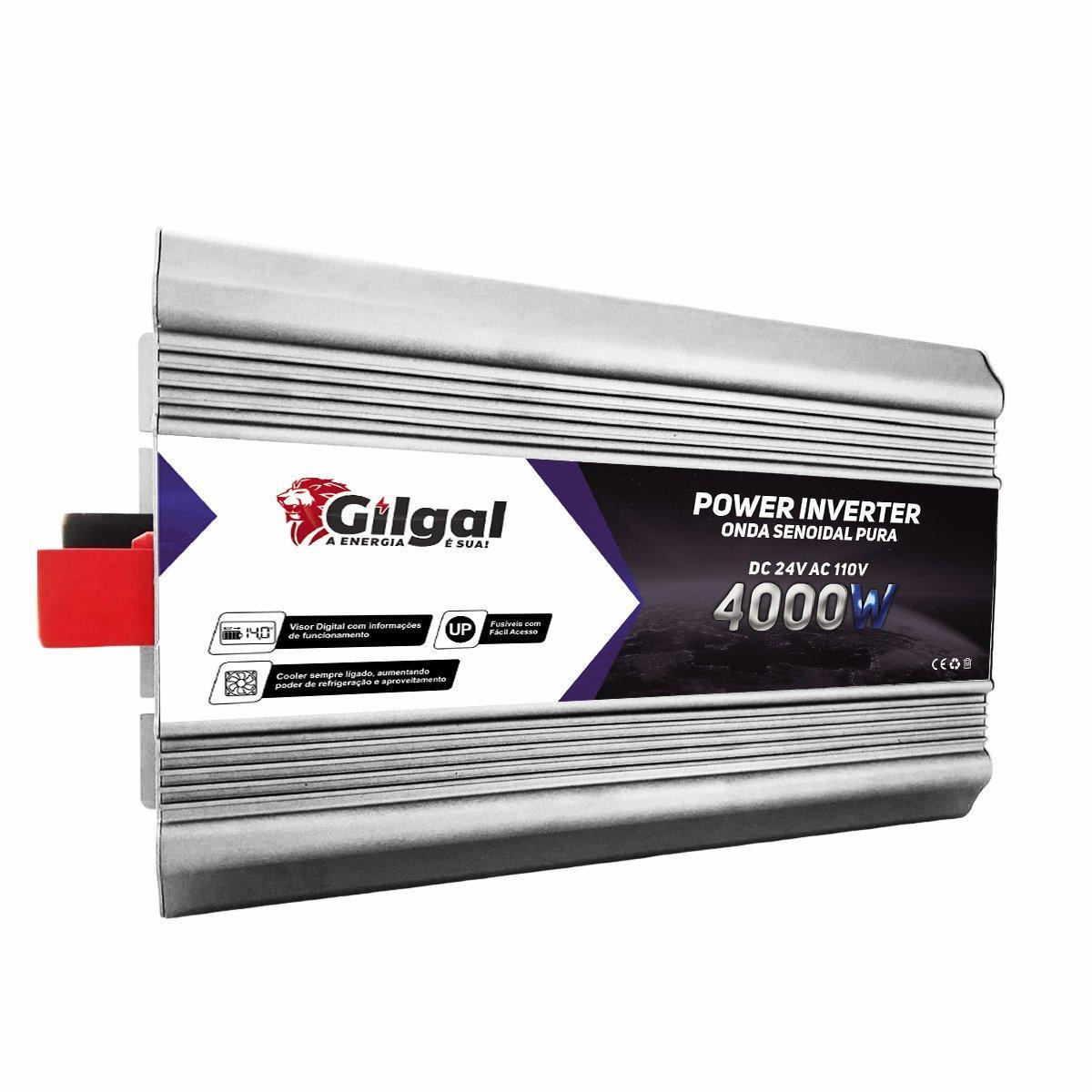 Inversor 4000W 24V 110V Onda Senoidal Off Grid, Caminhão,