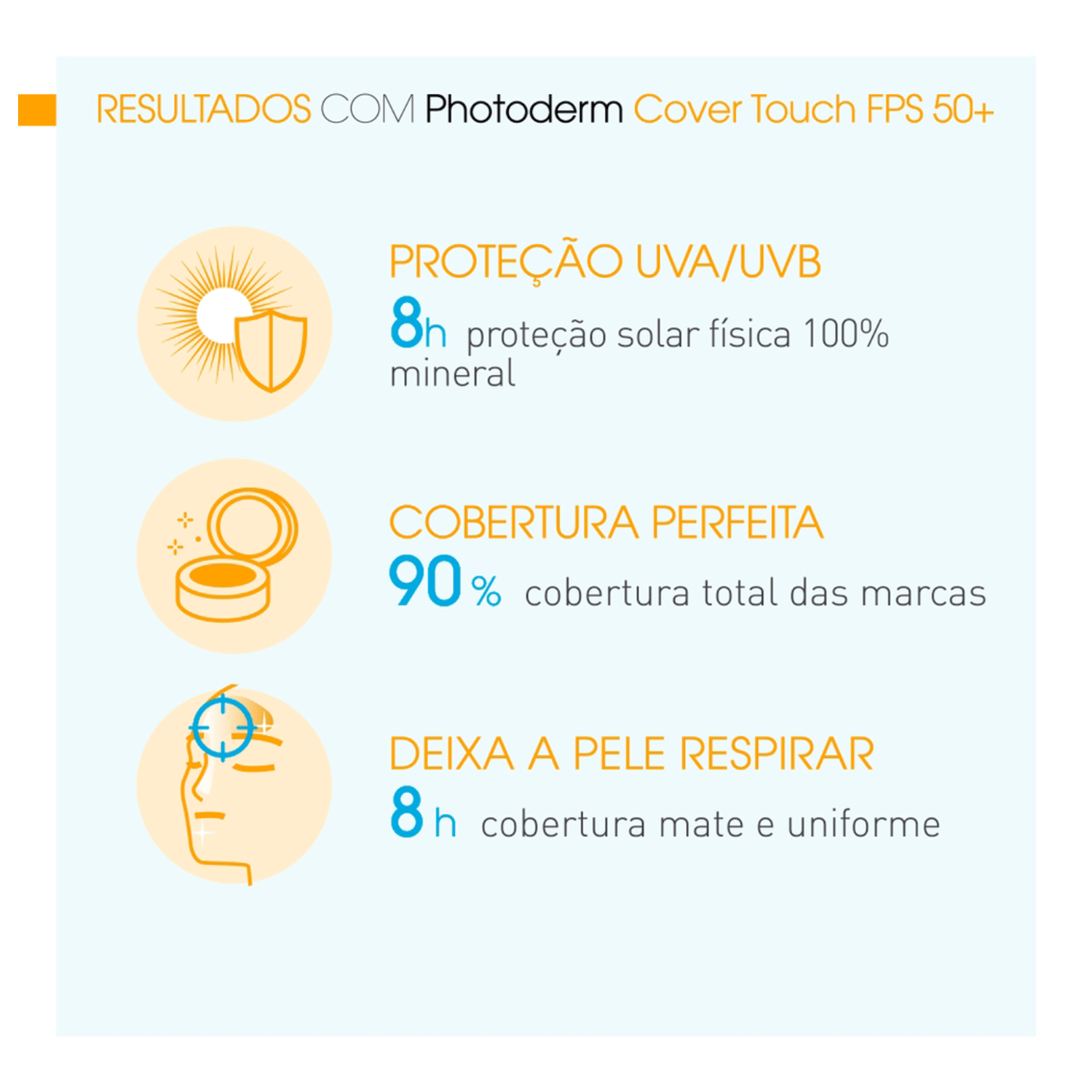 Bioderma Photoderm Cover Touch FPS 50+ Dourado Protetor 40g