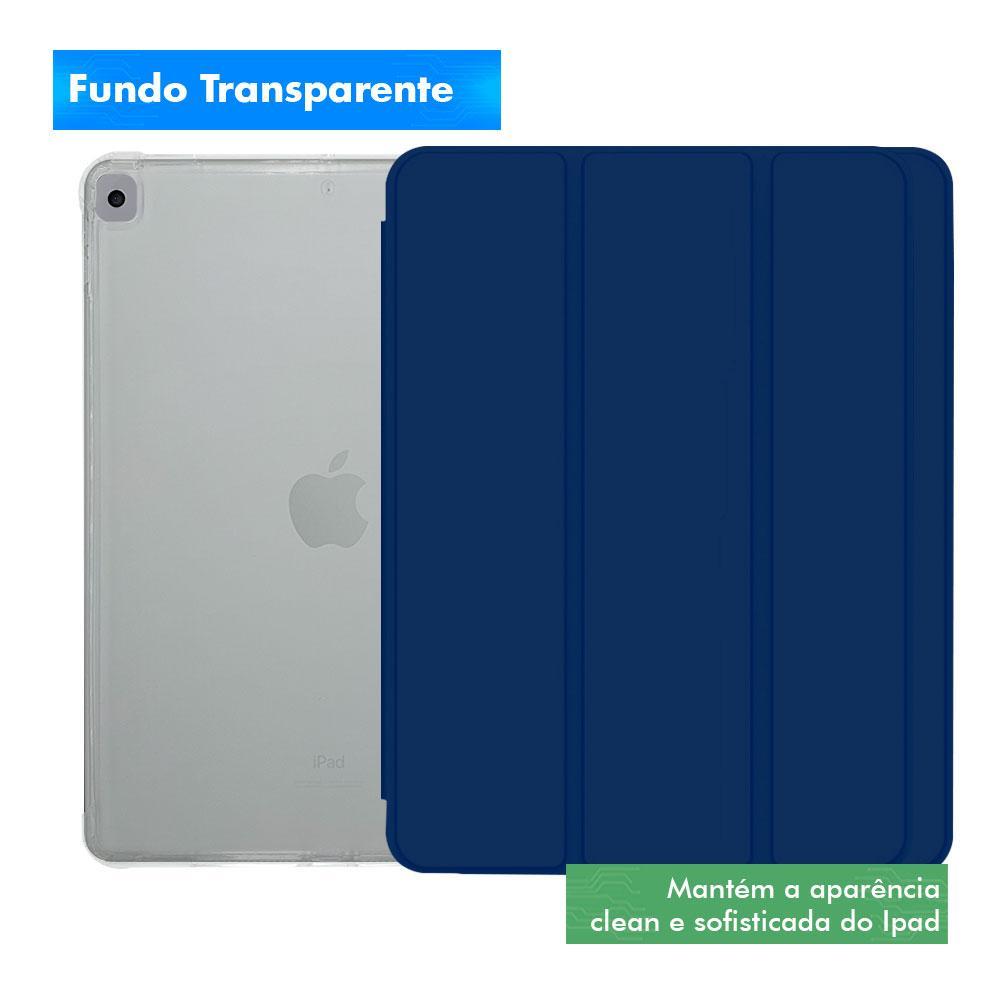 Miniatura Capa Ipad 7 2019 Smart Case Couro Top Suporte Pencil - Rosa