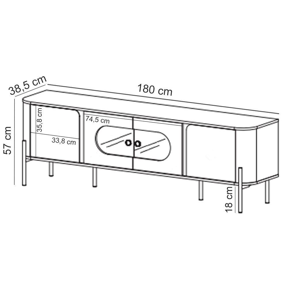 Rack Para Sala Orgânico Suy Com Painel Para Tv 75 Pol Maresca B02 Off White Cinamomo - Lyam Decor
