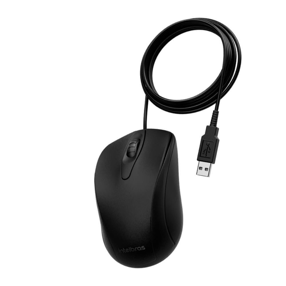 Miniatura Mouse Intelbras Mci10 Com Fio Preto
