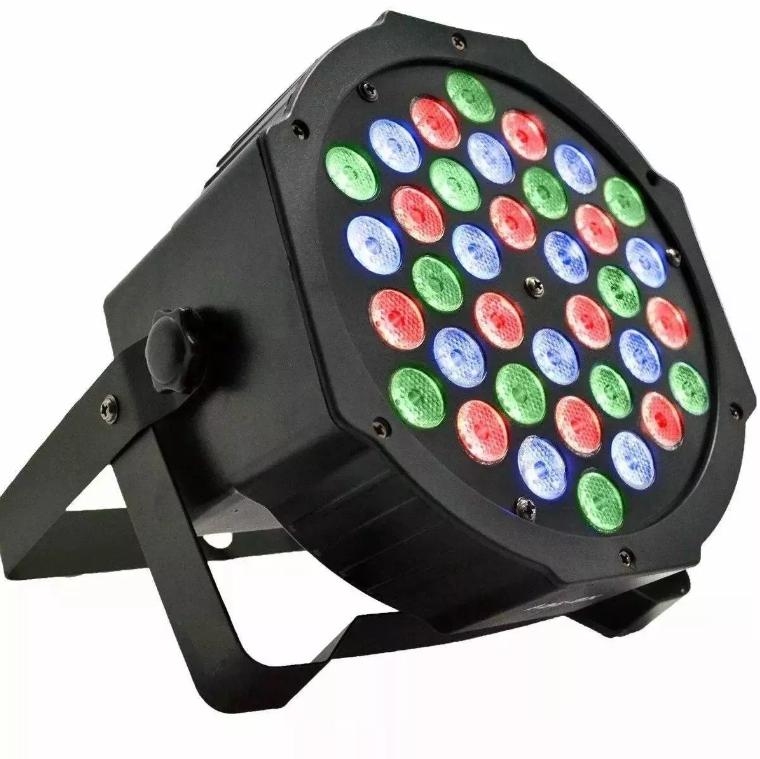 Miniatura Canhão Led Projetor Rgbw 36 Leds Dmx Bivolt Sensível Ao Som