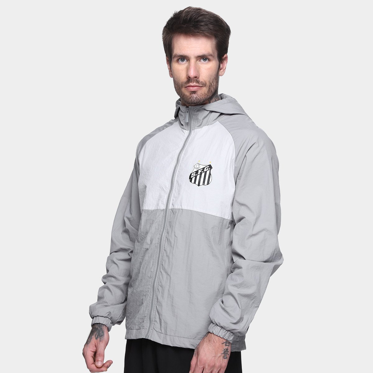 Miniatura Jaqueta Santos Braziline Masculina Cinza - P