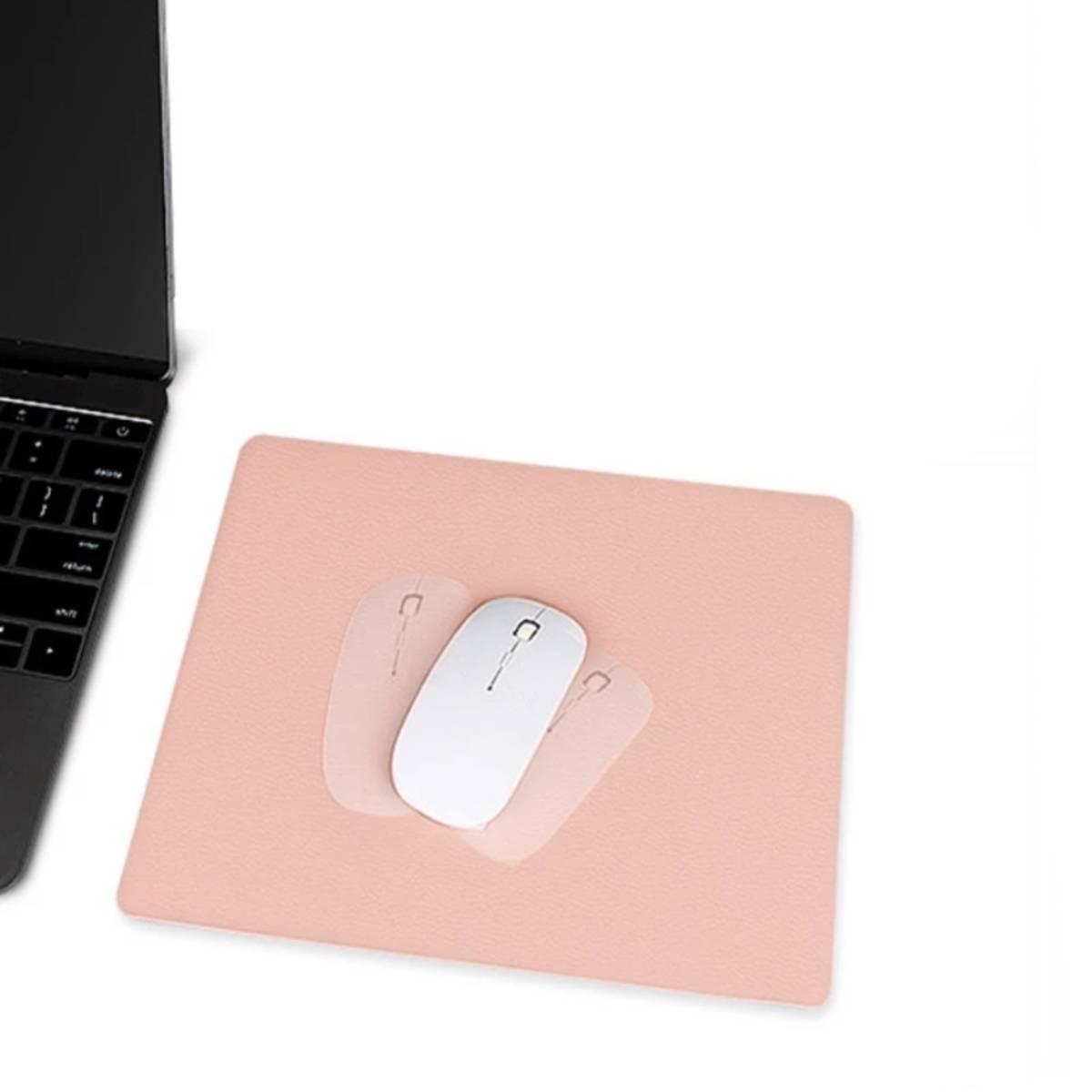 Miniatura Kit 10 Mouse Pad Pequeno 20X20 Couro Sintético Quadrado Rosa