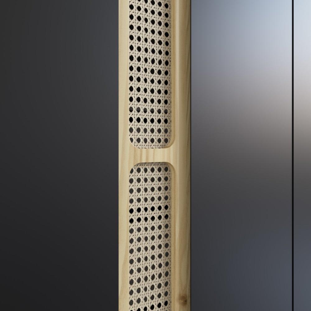 Miniatura Guarda Roupa Casal 6 Portas 4 Gavetas Apolo Onix Preto