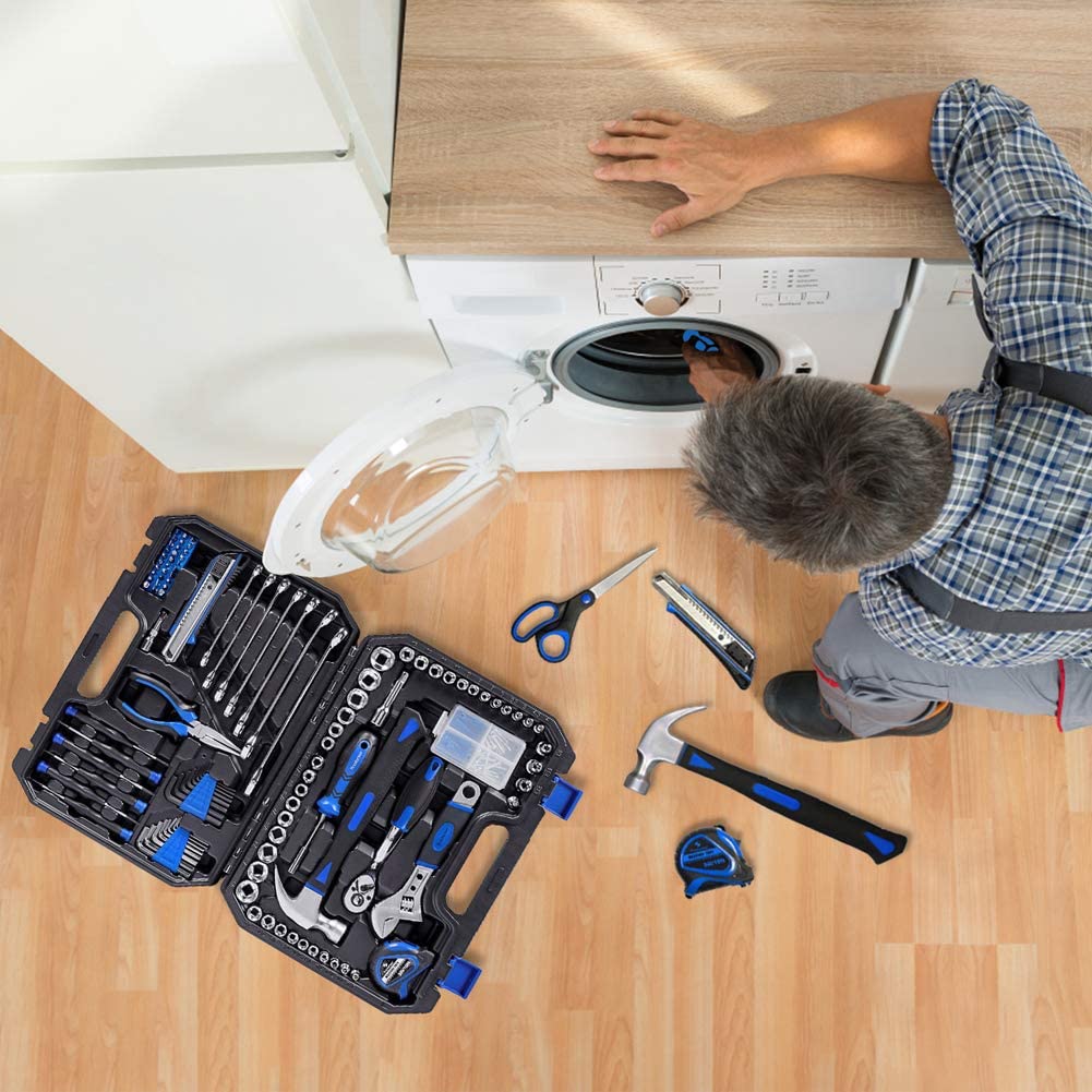 PROSTORMER Kit de Ferramentas c Maleta de Armazenamento 148 Peças Azul