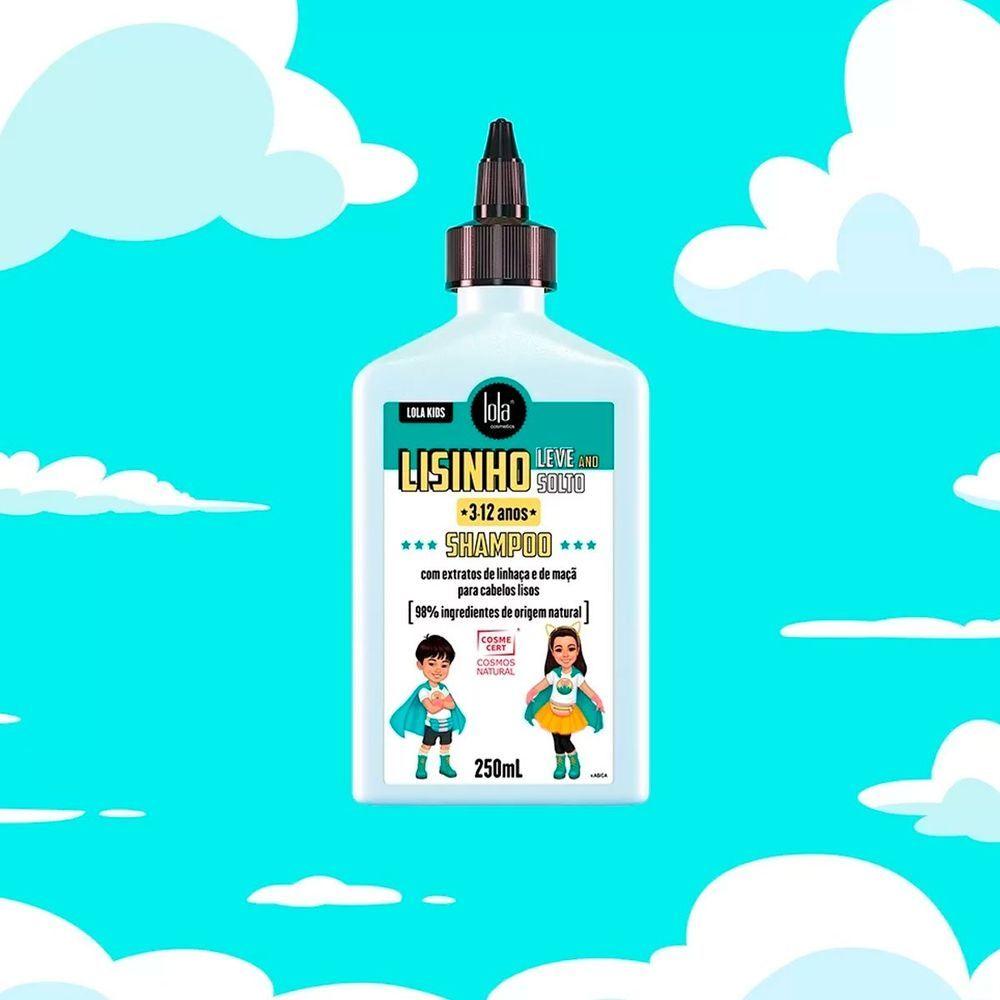 Miniatura Shampoo Infantil Lisinho, Leve E Solto Kids Lola Cosmetics 250Ml
