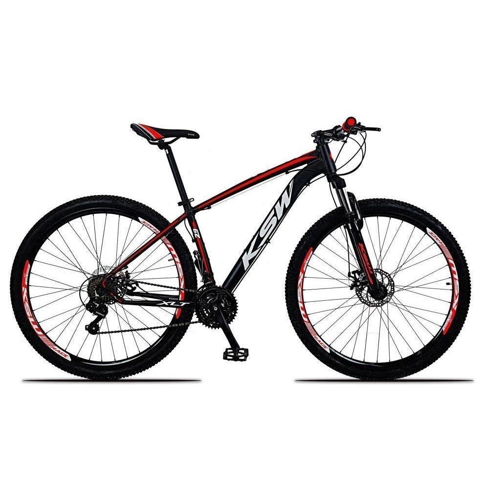 Miniatura Bicicleta Aro 29 Ksw 27 Marchas Freio Hidráulico e Trava K7