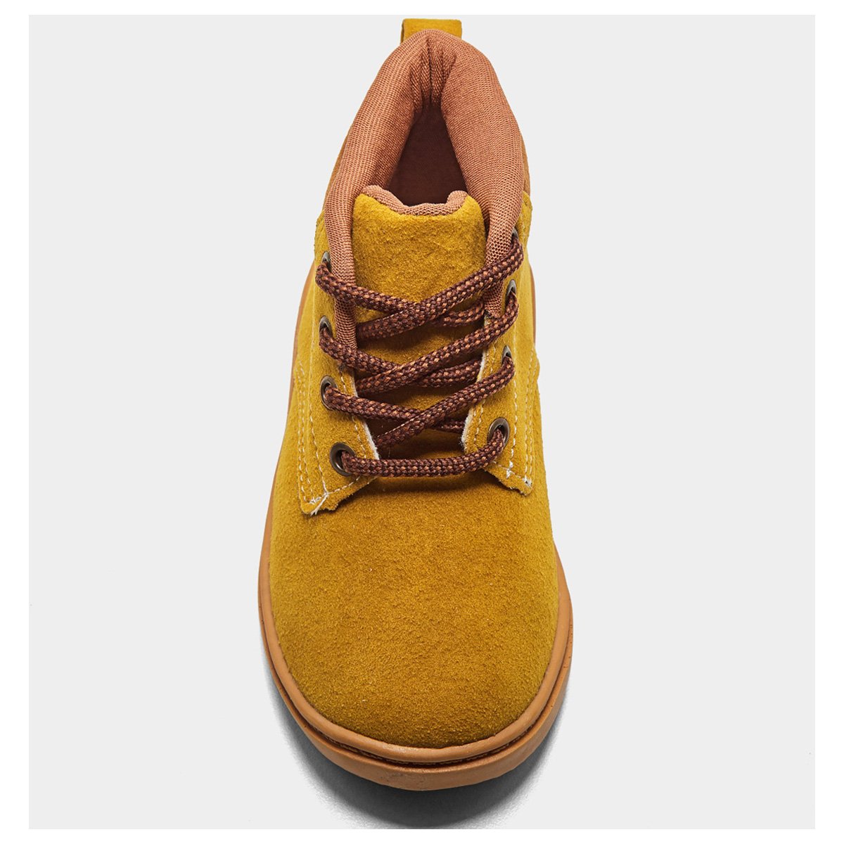 Miniatura Bota Coturno Juvenil Kurz Cano Médio Tratorada Menino Mostarda+Marrom - 25