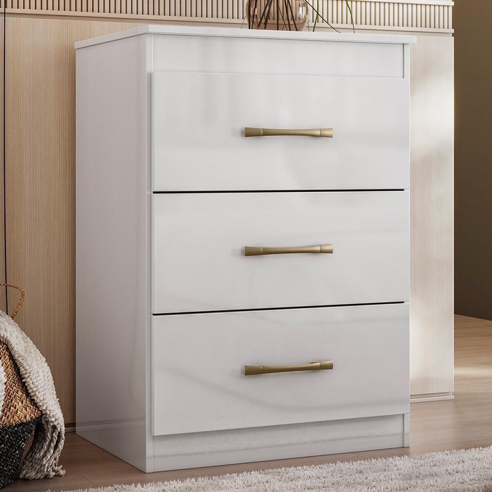 Miniatura Cômoda Vitória 3 Gavetas Branco - Moval Branco