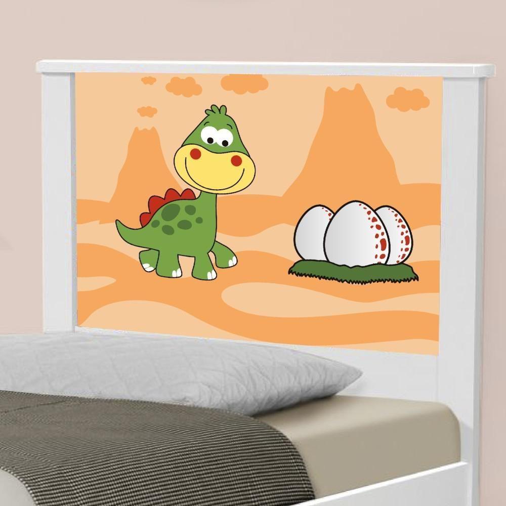 Miniatura Cama Solteiro Com Cabeceira Adesivada Dinossauro Baby