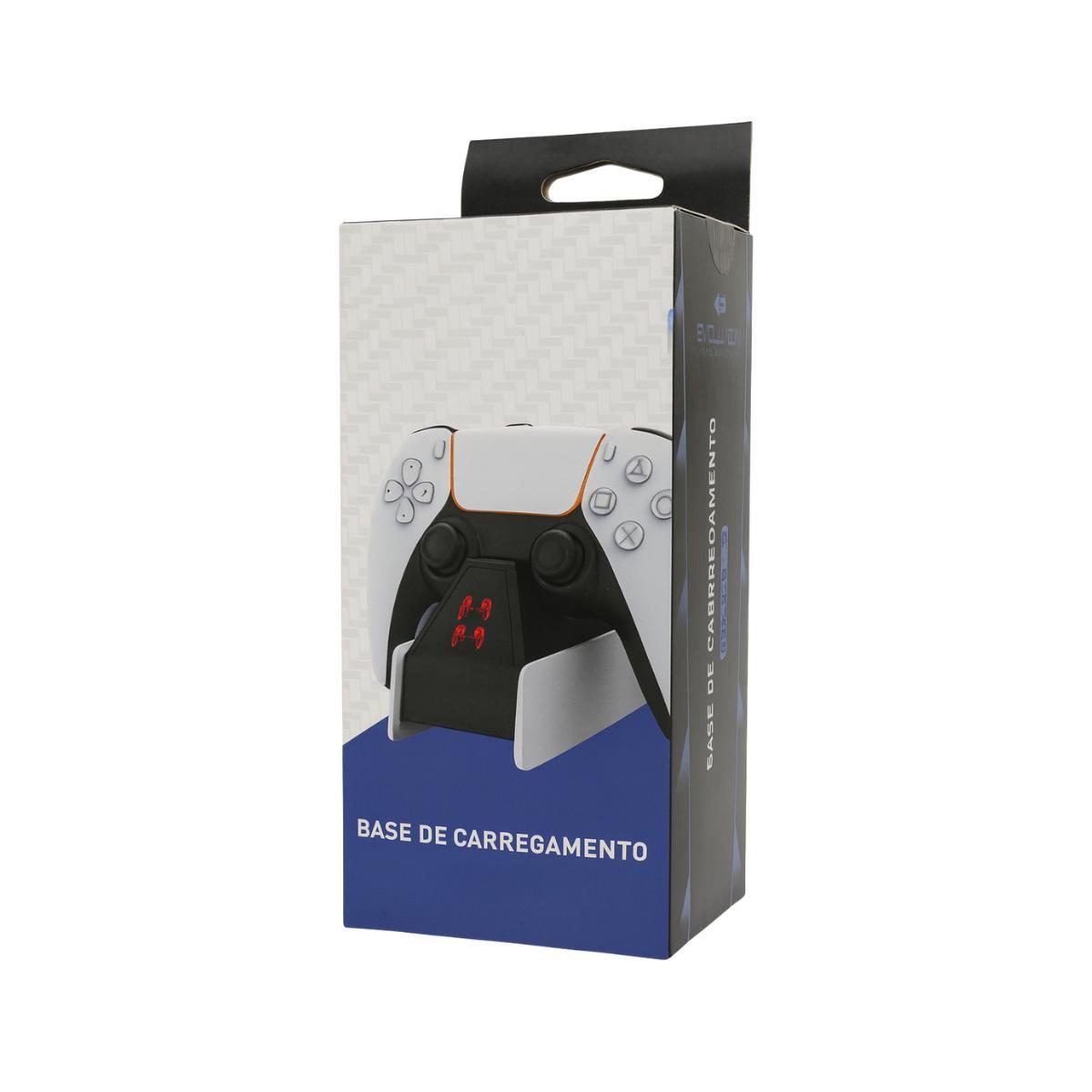 Miniatura Base Carregadora Dupla Tipo Dock Para Controle De Ps5 Branca