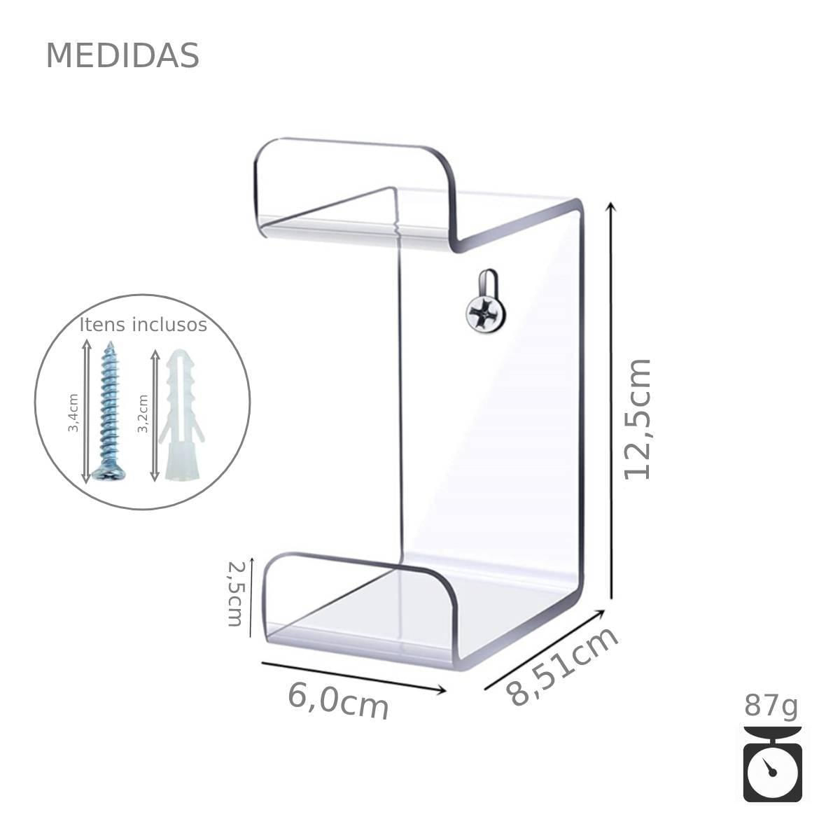 Miniatura Kit 2 Suporte Fone De Ouvido Headset Controle Xbox De Parede