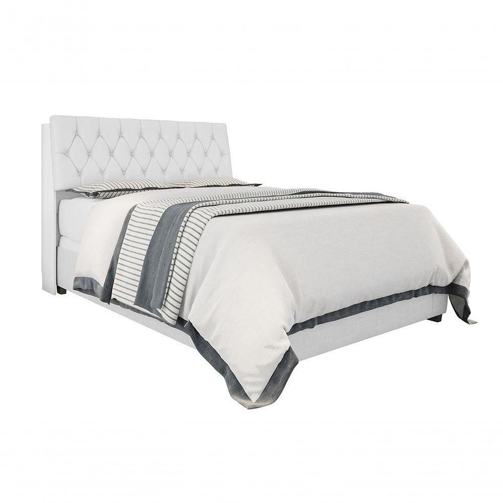 Miniatura Cabeceira Box Queen 1,58 Isis Branco Com Capitonê Branco - Framar Móveis