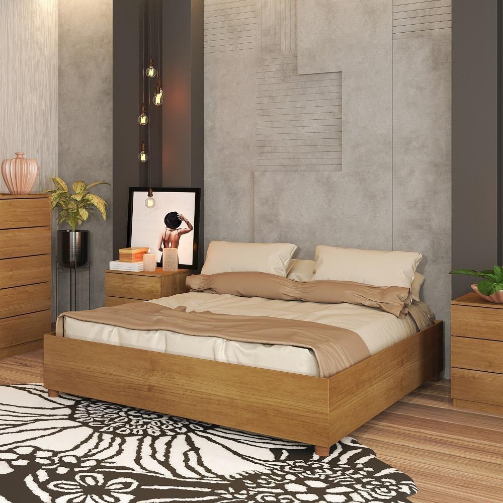 Cama Box Casal Mônaco Tcil Móveis Cinamomo