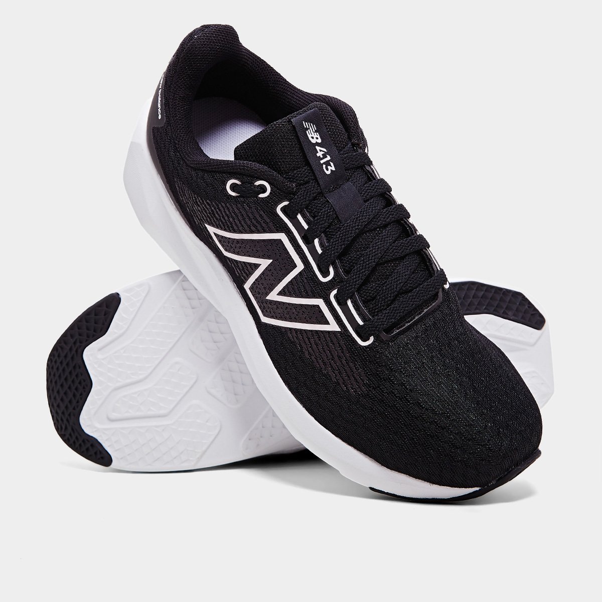 Miniatura Tênis New Balance 413V3 Masculino Preto+Branco - 39
