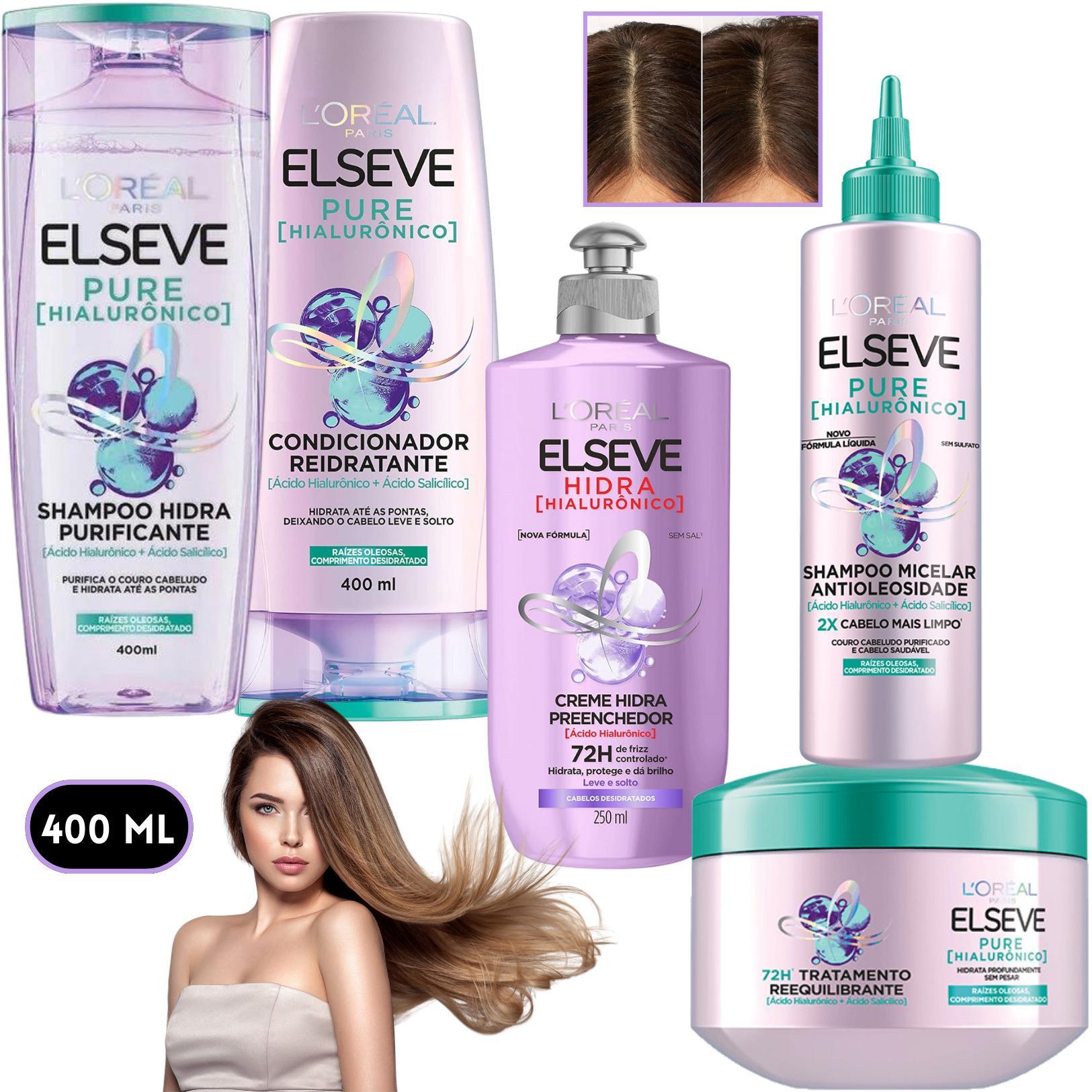 Miniatura Kit Elseve Pure Hialurônico Shampoo Micelar Antioleosidade