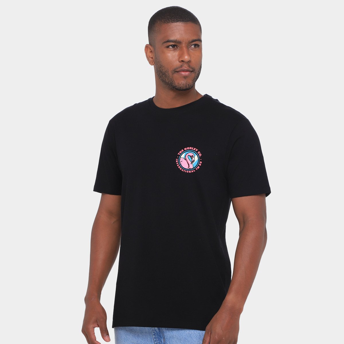 Miniatura Camiseta Hurley Flamingo Masculina Preto - G