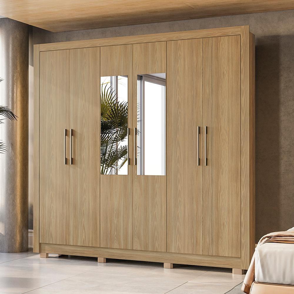 Miniatura Guarda Roupa Kappesberg Com Pés E Espelho 6 Portas 4 Gavetas